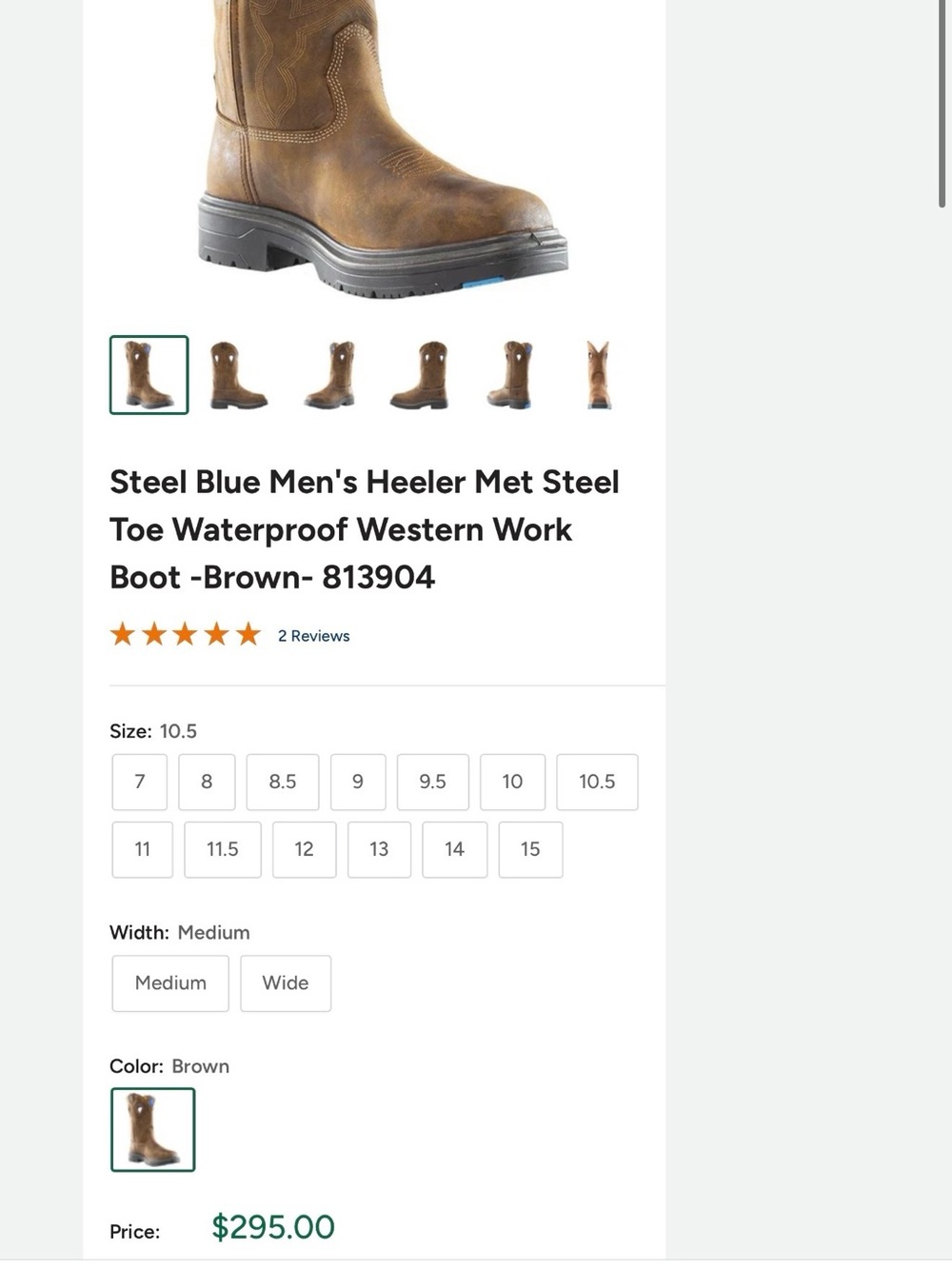 Steel Blue steel toe work boots